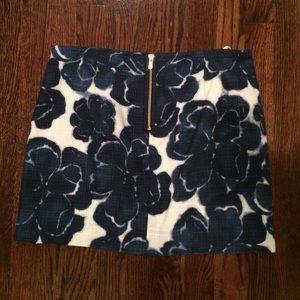 JCrew blue floral skirt