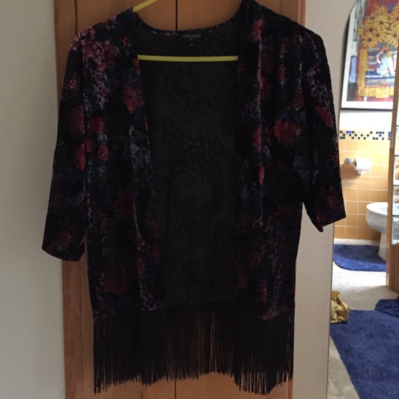Barely worn Topshop Fringe Kimono