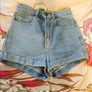 American Apparel light wash shorts *TRADING*