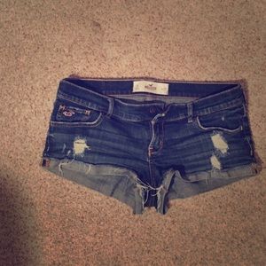 Hollister denim slightly destroyed shorts