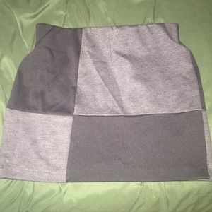 Gray and black skirt