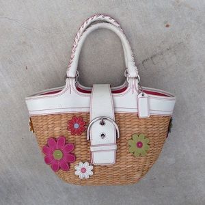 Coach purse with flower decor