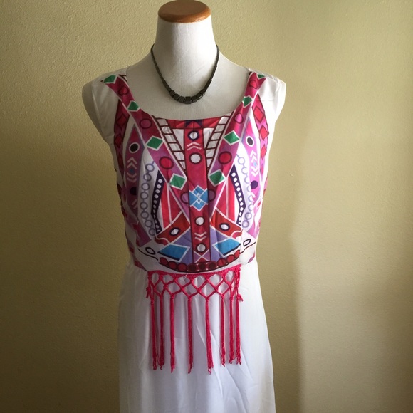 🌸 HP 🌸Aztec Sleeveless Maxi Dress NIP - Picture 3 of 4
