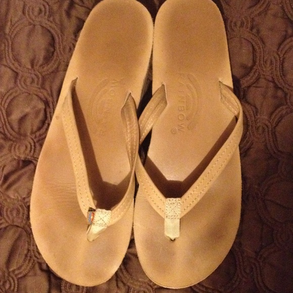 Tan Rainbow Flipflops