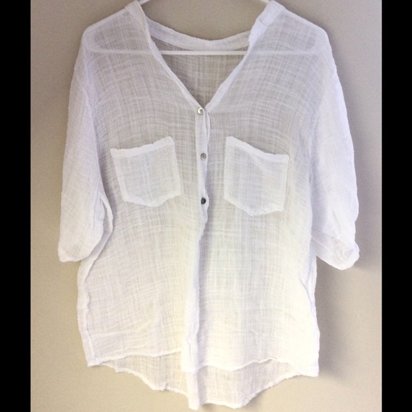 RESERVED White Flowy Blouse