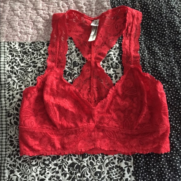 Like New Free People Galloon Lace Racerback top