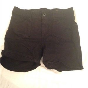 black jean shorts