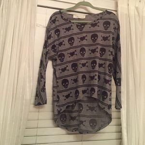 Vintage Havana skull and hearts long sleeve shirt