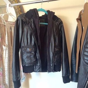 obey leather jacket