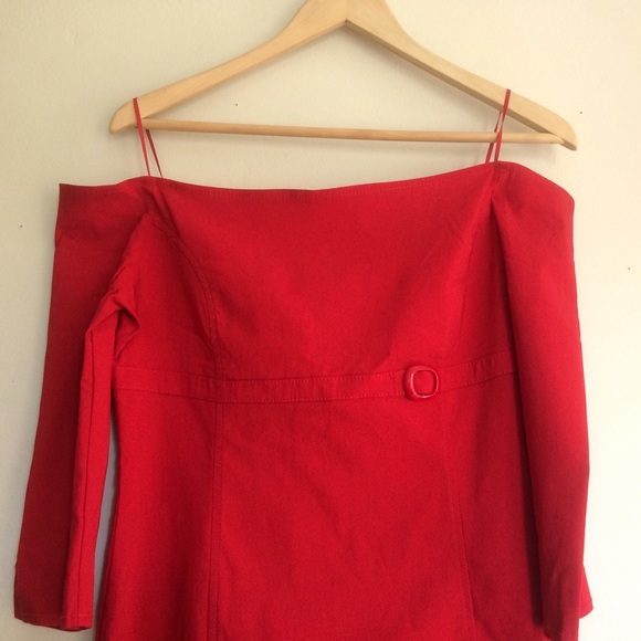 Zara Bodycon Off-the-Shoulder Red Dress Sz.XL
