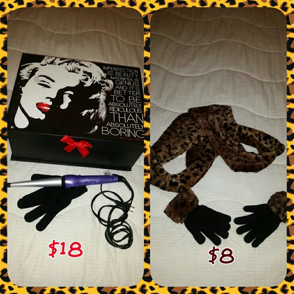 MarylinMonroe box,Remington hair Wand,gloves&scarf