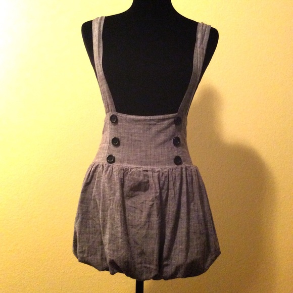 Grey Romper-Style Skirt