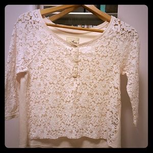 Hollister  lace front top