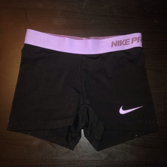 black & purple nike pros