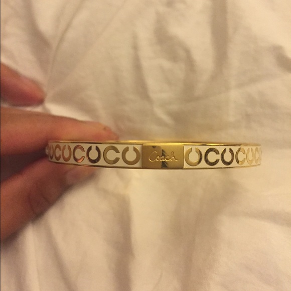 Coach Jewelry - Coach gold and white bangle Coach Jewelry - Coach gold and white bangle