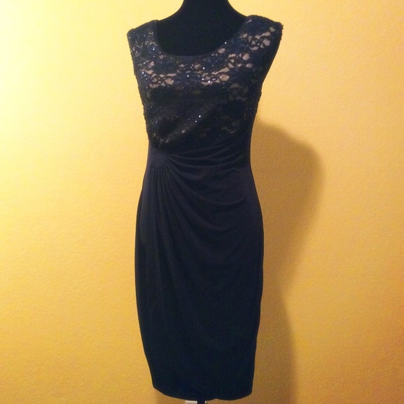Navy Blue Evening Dress