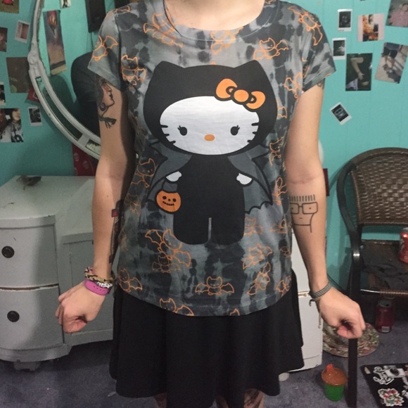 Hello Kitty Tops - hello Kitty Halloween shirt