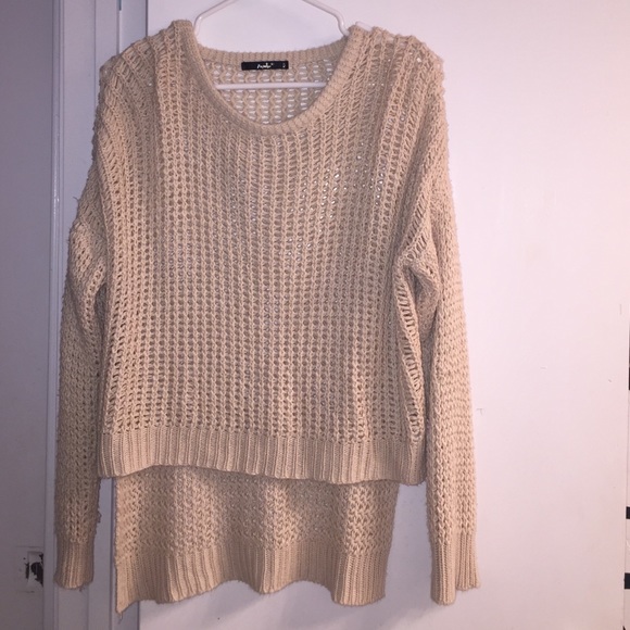 Heavy knit high low sweater