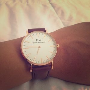 Brown Leather Strap Watch