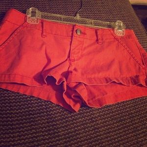 Red Hollister shorts