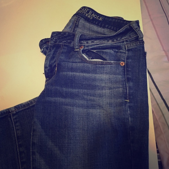 Dark blue jeans from AE!