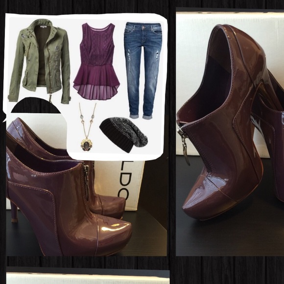 Aldo plum booties
