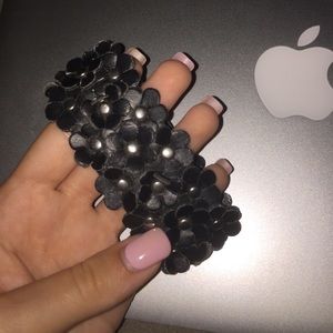 Black Flower Bracelet