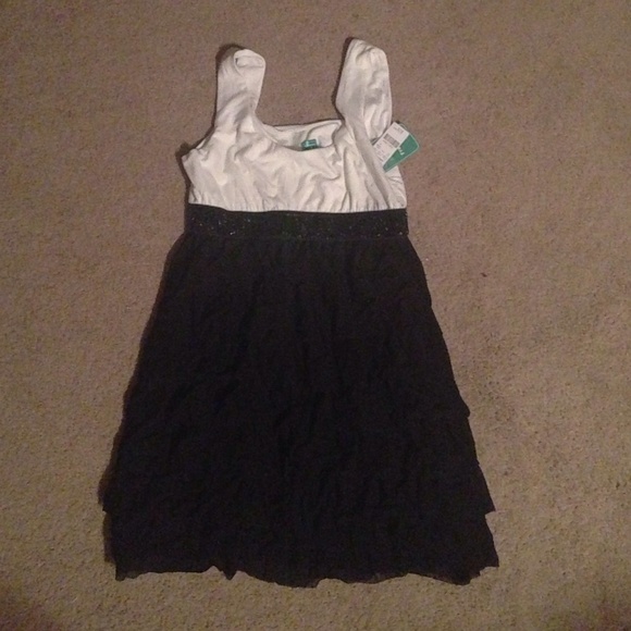 Black and white party dress