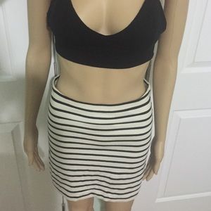 Stripped blk&wht mini