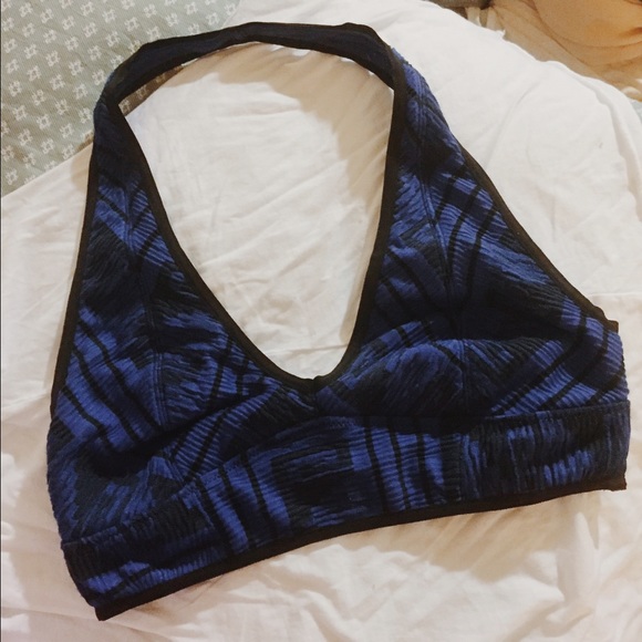 FP Intimately Blue Print Knit Bralette