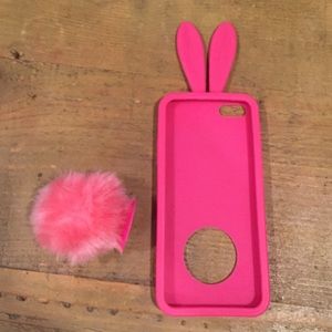 Pink bunny iPhone case