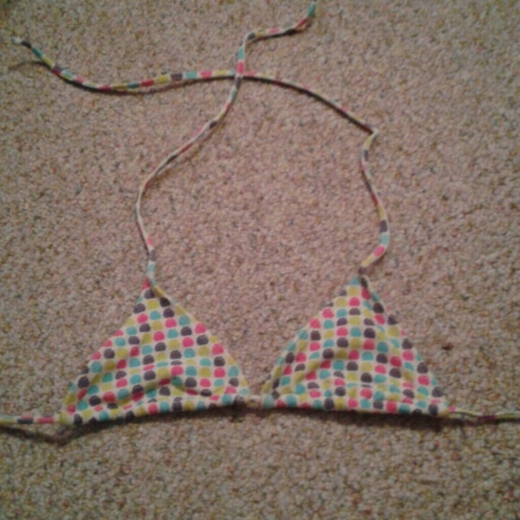 Frog pattern multi color bikini top