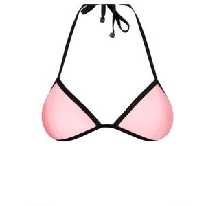 Triangle pink bikini top