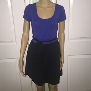 Blue and black Dress