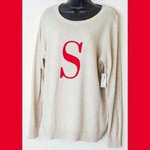 NWT Old Navy Size XL "S" Initial Sweater