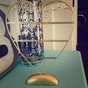 Heart shaped earring holder