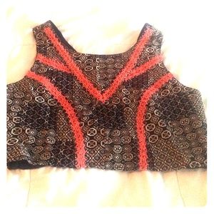 Embroidered crop top Embroidered crop top