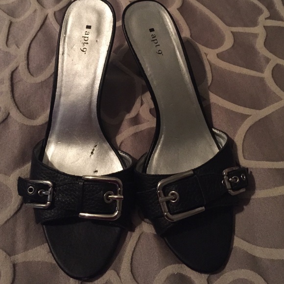 Apt. 9 Black slip on heels