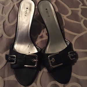 Apt. 9 Black slip on heels