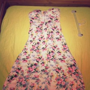 Floral maxi corset dress