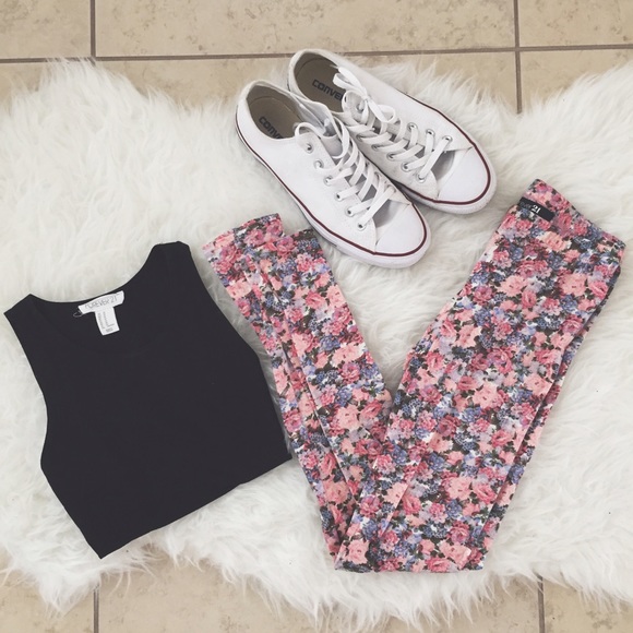 Forever 21 Floral Leggings