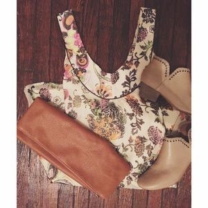 Vegan Leather Foldover Clutch