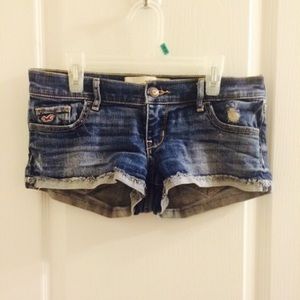 SOLD Medium wash hollister jean shorts