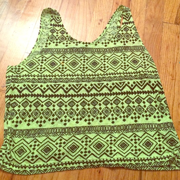 yellow and black geometric pattern tank