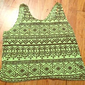 yellow and black geometric pattern tank