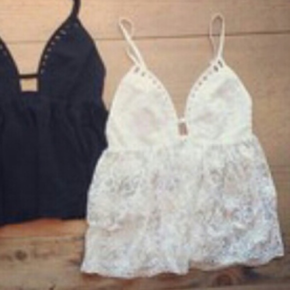 LF lace baby doll top