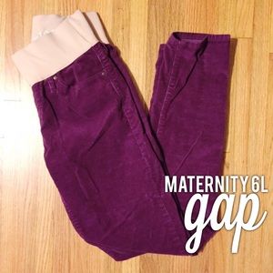 Gap Maternity Purple Corduroy Skinny Pants