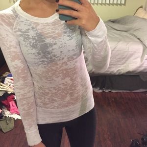 Long see through white thin shirt