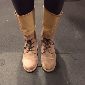 All Saints suede boots.