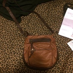 Brown cross over purse